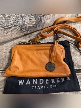 Wanderers Travel Co Elena Crossbody Tan Full Grain Leather Bag EUC WITH DUSTBAG